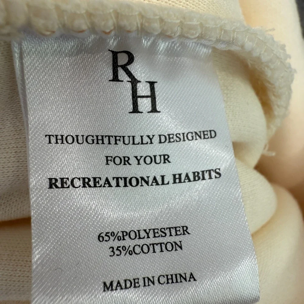 Recreational Habits RH Sabrina Sherpa Blocked Straight‎ Pant XS Oyster Cream New